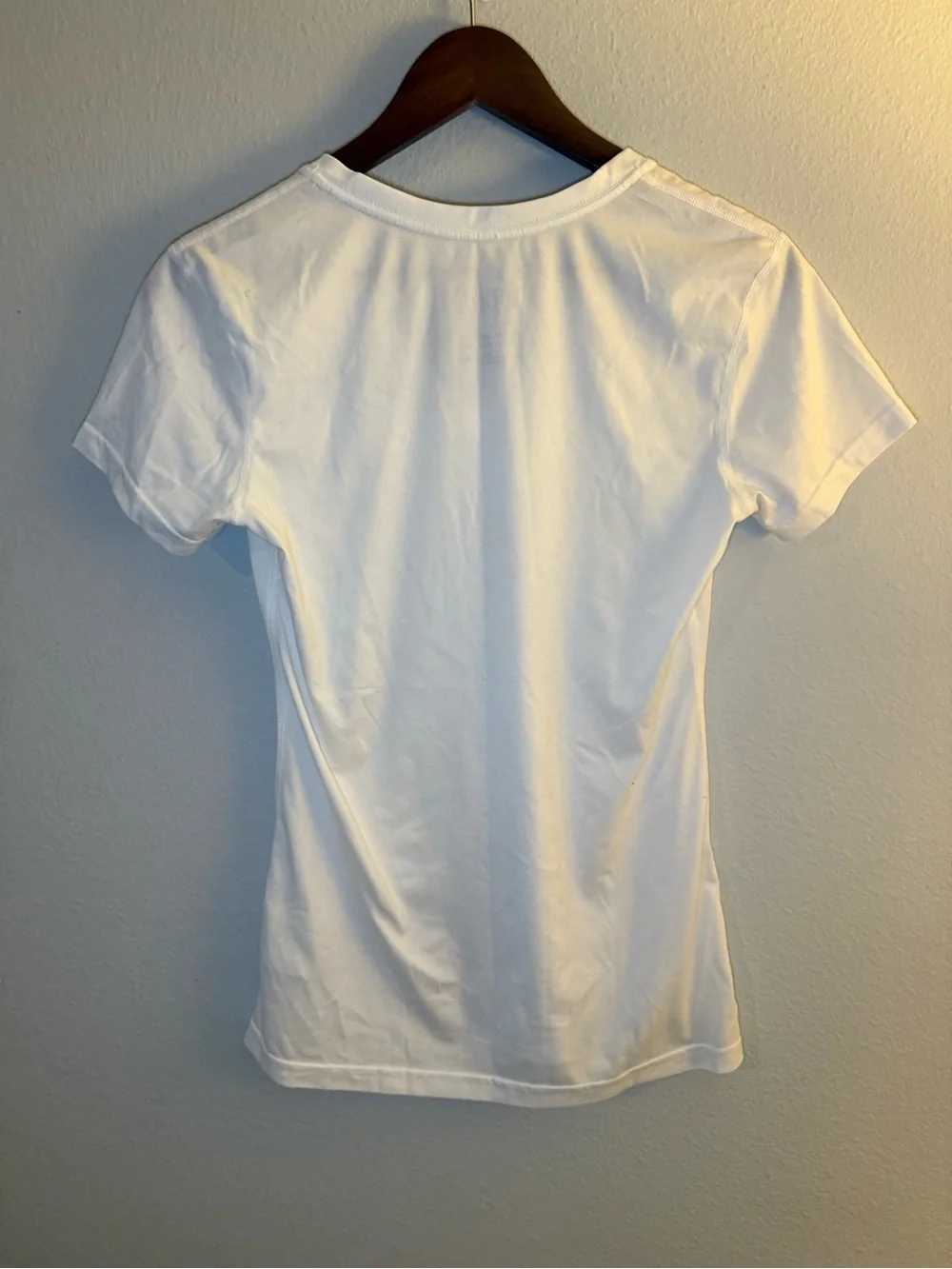Nike White Dri-FIT V-Neck Short Sleeve Tee